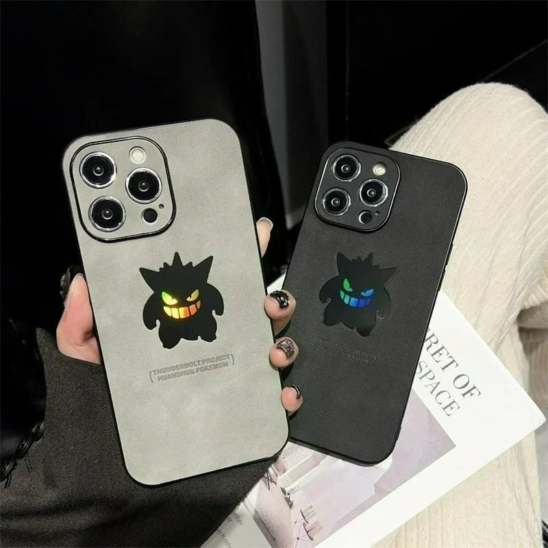 Phone Cases Online - الكرتون أنيمي Gengar الجلود الملمس الليزر