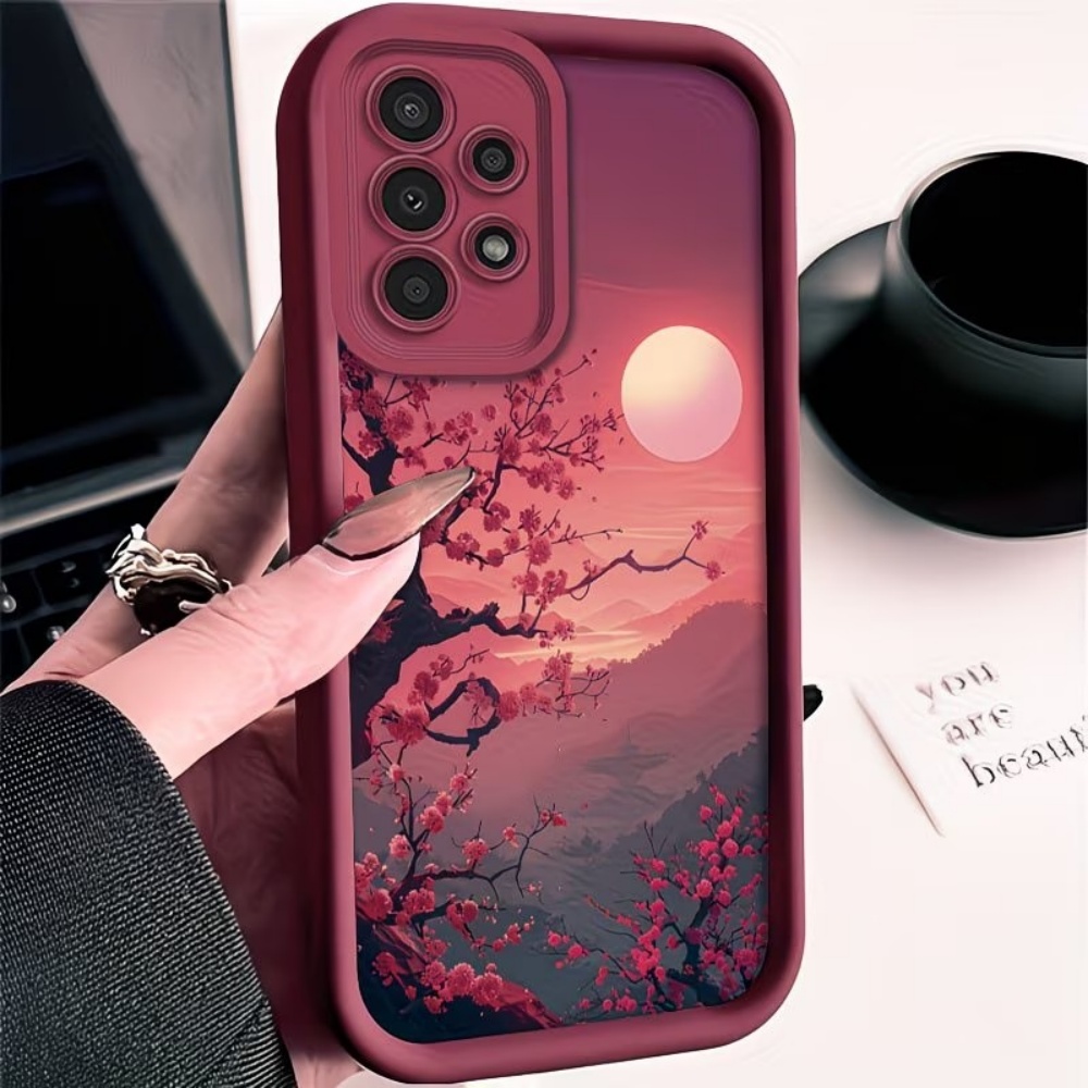 Phone Cases Samsung S25 Fe - غطاء هاتف أحمر مضاد للسقوط بتصميم