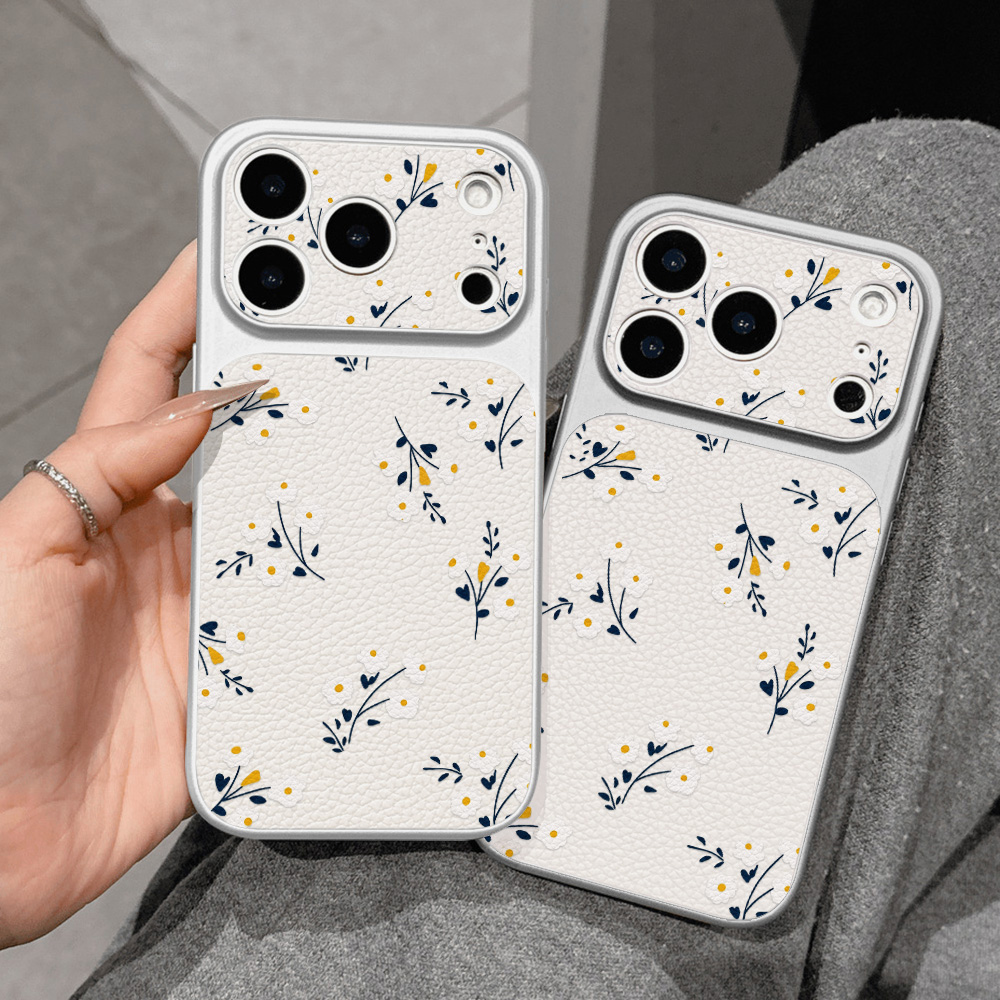 Phone Cases That Cover The Camera - غطاء هاتف بتصميم زهور لآيفون 17