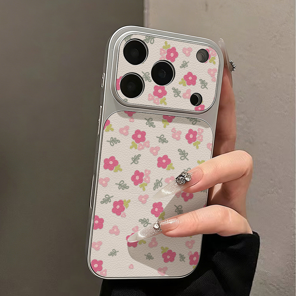 Phone Cases That Cover The Camera - جراب هاتف فاخر بتصميم زهور INS