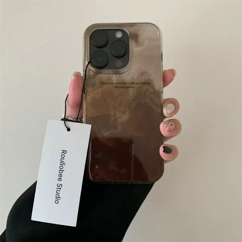 Phone Cases Best - غطاء هاتف فاخر بتدرج لوني القهوة