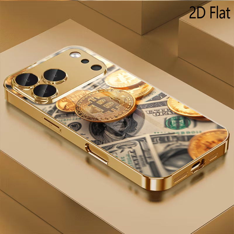 Phone Cases That Cover The Camera - غطاء هاتف بتصميم زجاج مقوى مزخرف