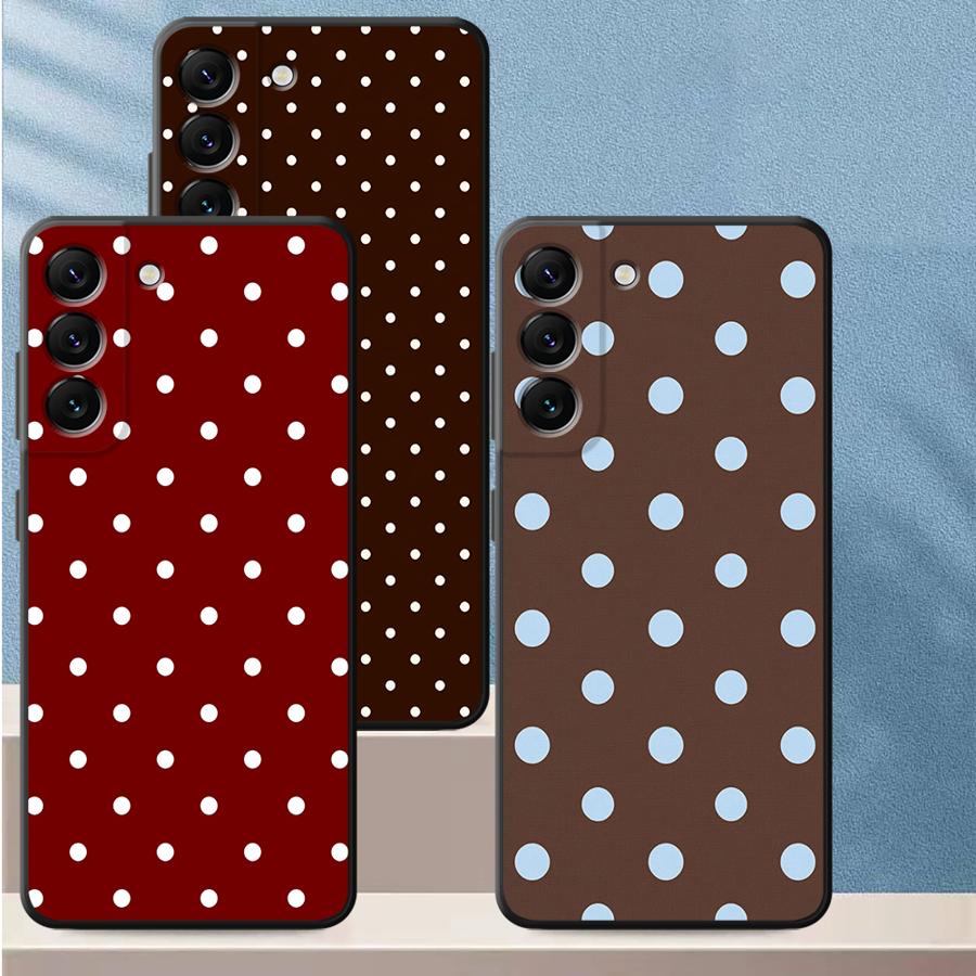 Phone Cases Polka Dot - غطاء هاتف بنقاط البولكا ريترو لسامسونج