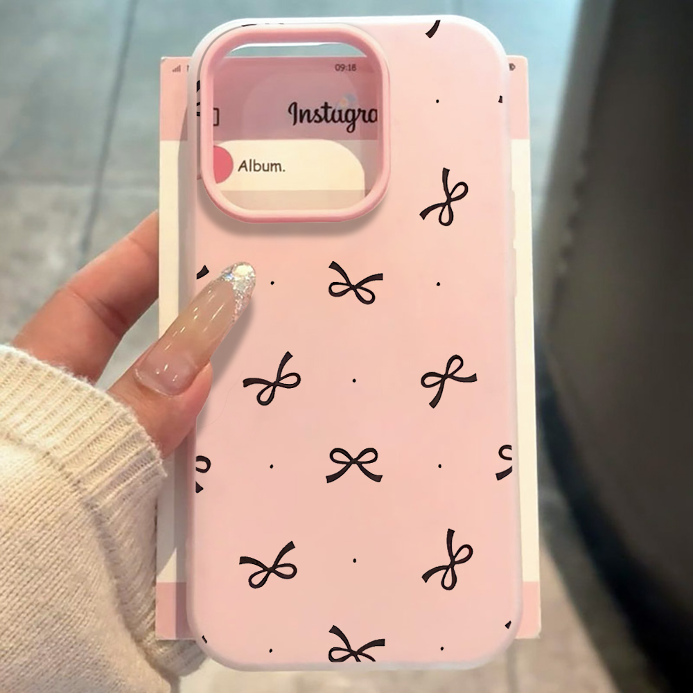 Phone Cases Unique - جراب هاتف لطيف بتصميم فيونكة ومنقط