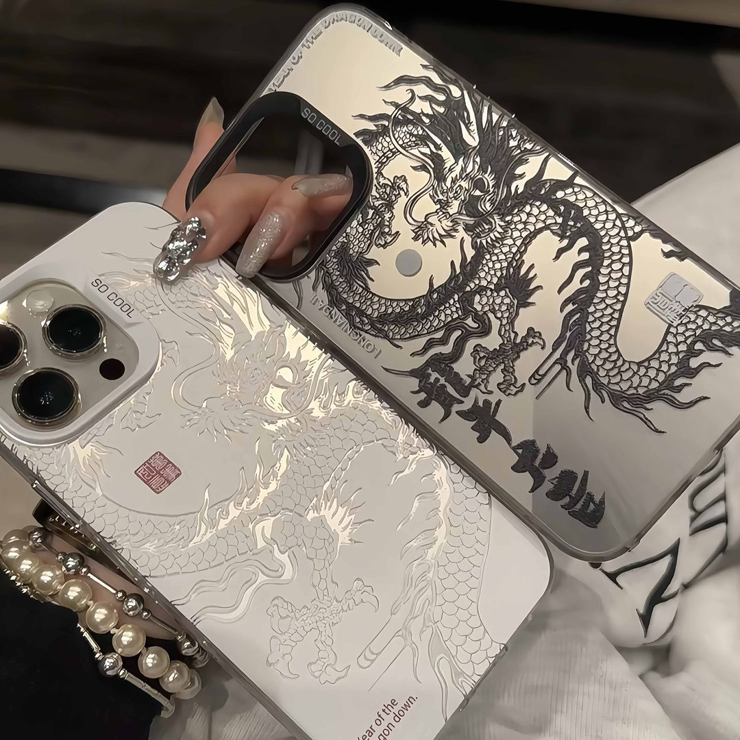 Phone Cases Best - غطاء هاتف فاخر بتصميم التنين الصيني