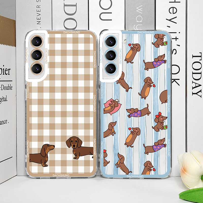Phone Cases Samsung S25 Fe - غطاء هاتف لطيف بتصميم كلب النقانق