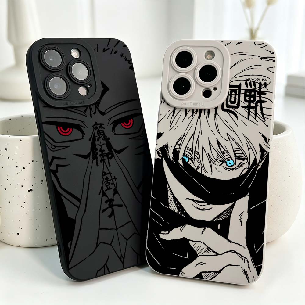 Phone Cases Jujutsu Kaisen - غطاء سيليكون أنيق بتصميم أنمي جوجوتسو