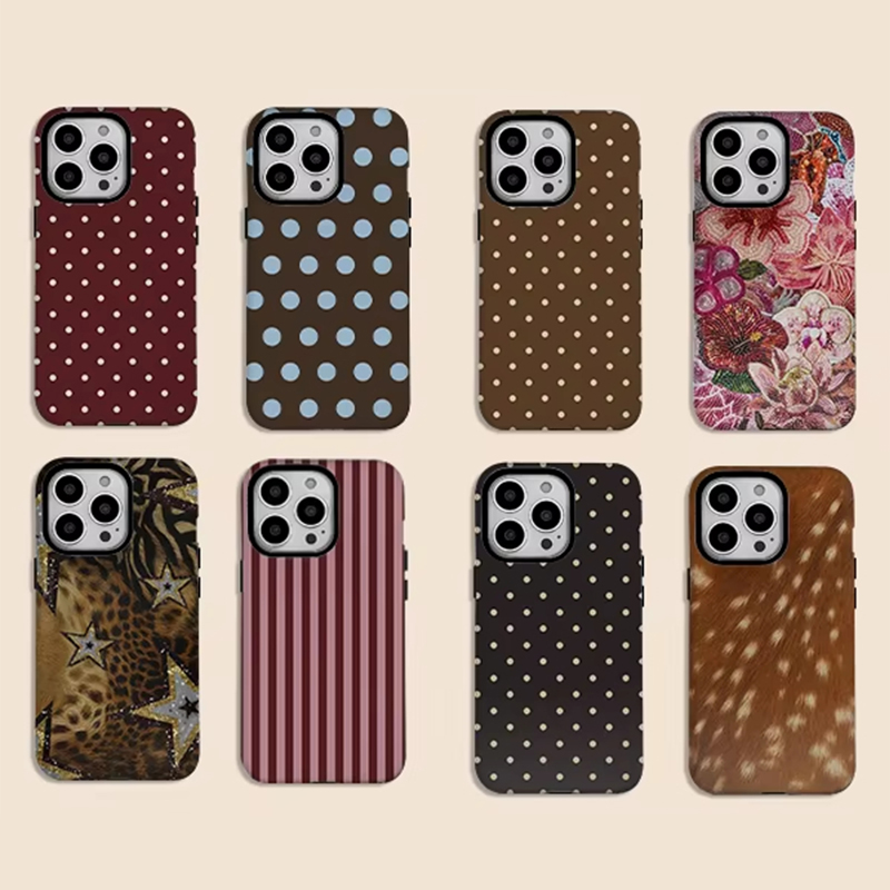 Phone Cases Polka Dot - غطاء هاتف أنيق بنمط النقاط والخطوط