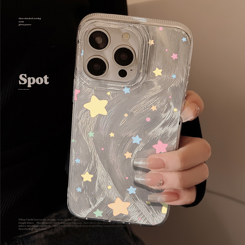 Phone Cases Hard - غطاء هاتف صلب بتصميم نجوم الماكرون