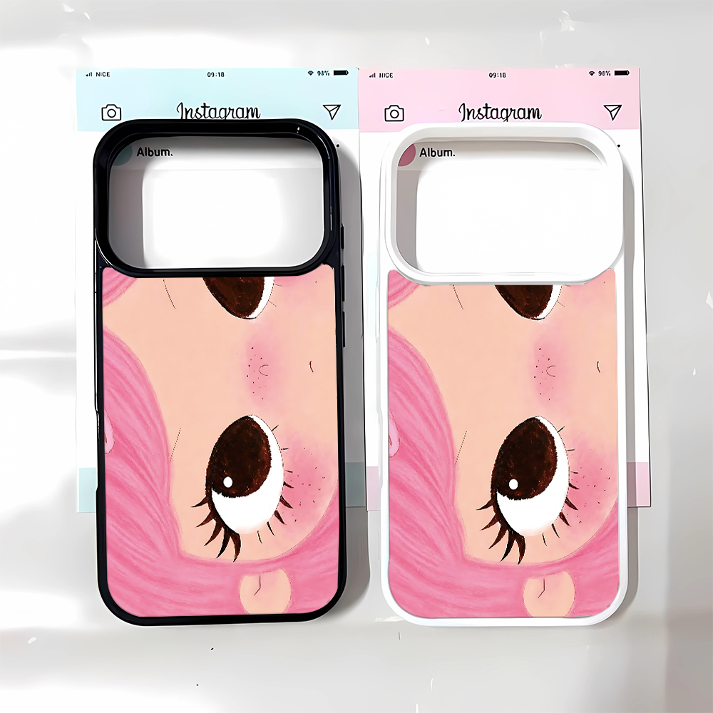 Phone Cases Best - غطاء هاتف وردي كبير مع أزرار