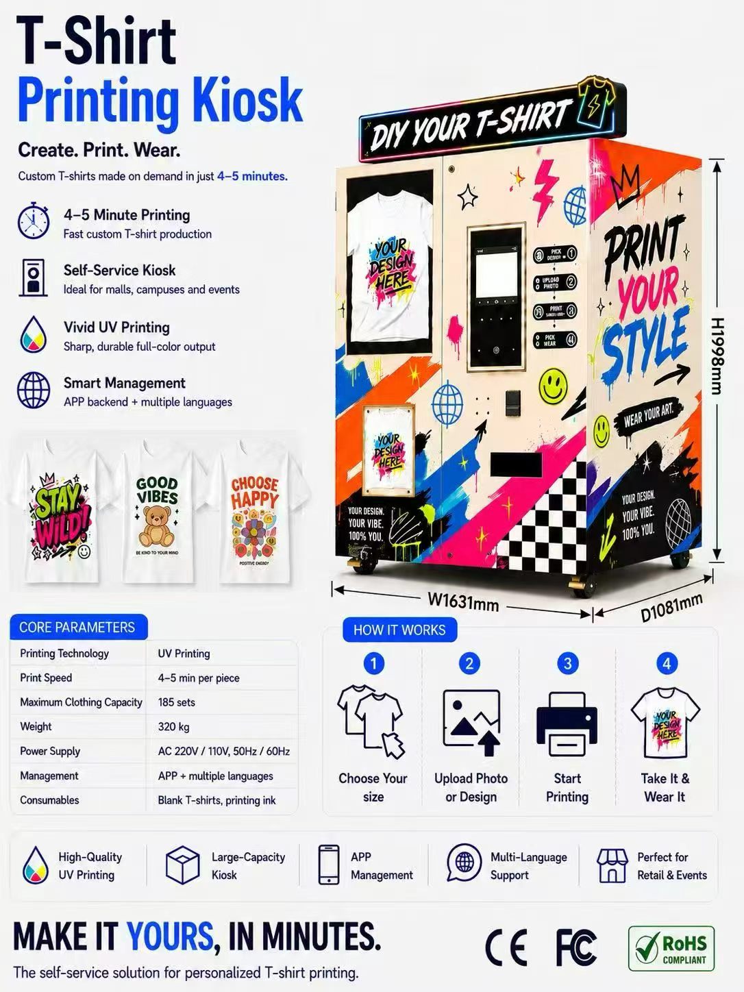طابعة UV مسطحة آلية لطباعة الت - مراجعة Phone Cases Vending Machine وسعره