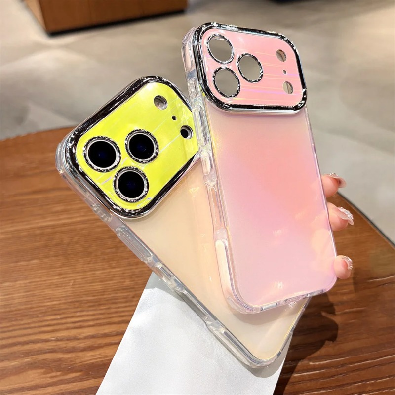 غطاء هاتف لامع بألوان قوس قزح  - مراجعة Camera Lens Protector وسعره