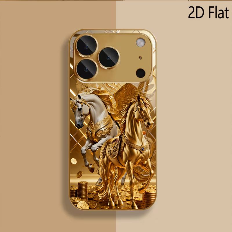 تصميم زجاج مقوى بنقشة حصانين ل - مراجعة Phone Cases That Cover The Camera وسعره