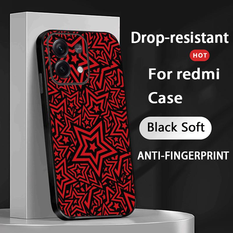 جراب هاتف أسود ناعم بتصميم ملص - مراجعة Xiaomi Redmi Note 13 وسعره