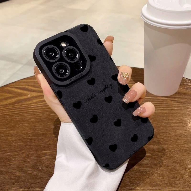 جديد فاخر أسود الحب القلب لينة - مراجعة Phone Cases Best وسعره
