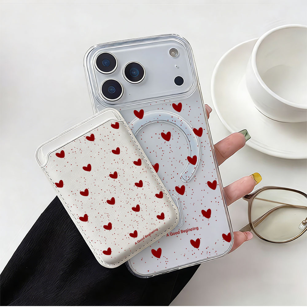 غطاء هاتف بتصميم قلب منقط بالك - مراجعة Phone Cases That Hold Cards وسعره