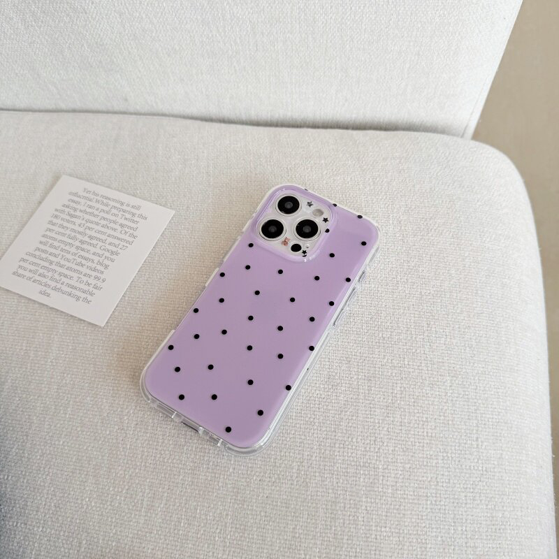 جراب هاتف كوري أبيض وأرجواني ب - مراجعة Phone Cases Polka Dot وسعره