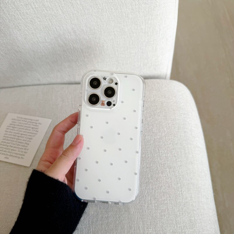 جراب هاتف كوري أبيض وأرجواني ب - مراجعة Phone Cases Polka Dot وسعره