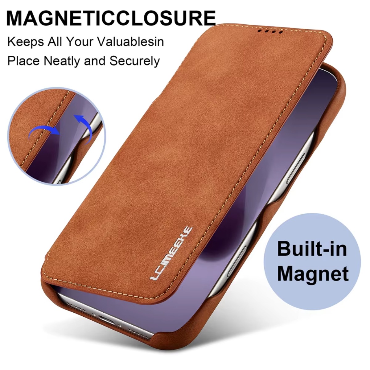 محفظة جلدية غطاء الوجه المغناط - مراجعة Phone Cases That Hold Cards وسعره