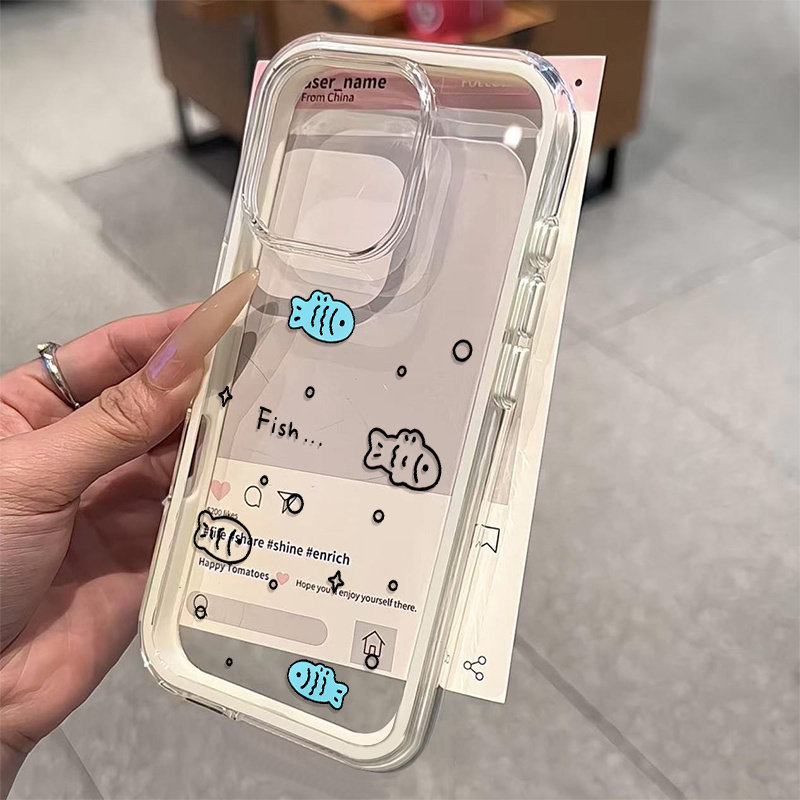 غطاء شفاف بتصميم سمكة صغيرة لط - مراجعة Samsung Galaxy A55 وسعره