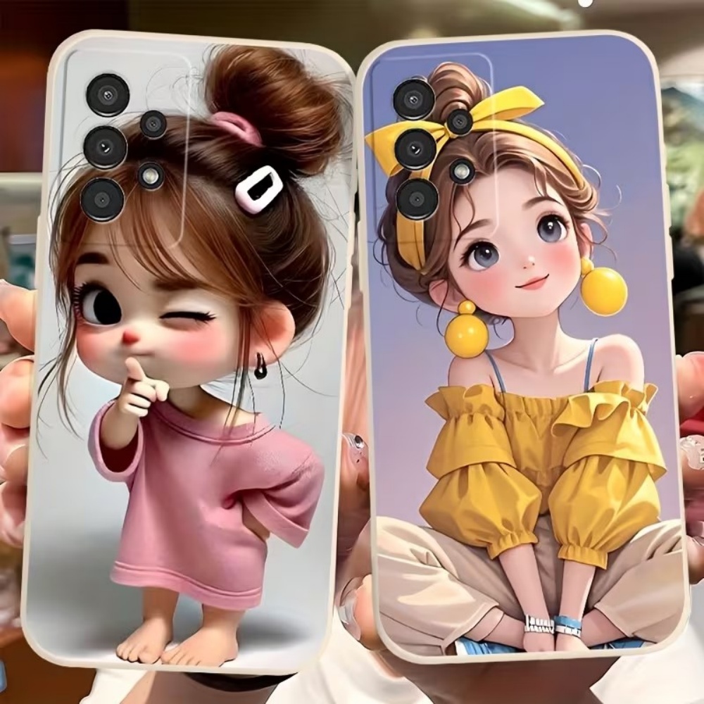 غطاء هاتف بتصميم فتاة كرتونية  - مراجعة Phone Cases Samsung S25 Fe وسعره